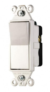 Cooper Wiring Devices 1 Pole, 120 to 277 VAC, 20 Amp, Commercial Grade Rocker Wall Switch Gray, 1 Phase, 36.5mm Wide 7621GY-BOX - 60614328