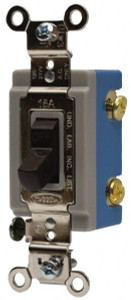 Hubbell Wiring Device-Kellems 3 Pole, 120 to 277 VAC, 15 Amp, Industrial Grade Toggle Three Way Switch Ivory, 1 Phase, -40 to 239° F, 4-1/16" x 1-5/16" HBL1203I - 54031802