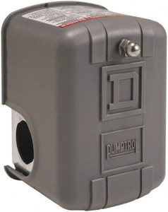 Square D 1 and 3R NEMA Rated, 20 to 40 psi, Electromechanical Pressure and Level Switch Adjustable Pressure, 575 VAC, L1-T1, L2-T2 Terminal, For Use with Square D Pumptrol 9013FSG2J20P - 69532976
