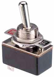 GC/Waldom Electronics SPST Medium Duty On-On Toggle Switch Solder Lug Terminal, Bat Handle Actuator, 125 VAC at 4 A & 250 VAC at 2 A 35-064 - 06096705