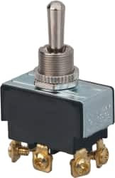 GC/Waldom Electronics DPDT Heavy Duty On-Off-On Toggle Switch Screw Terminal, Bat Handle Actuator, 1-1/2 hp at 125/250 VAC hp, 125/150 VAC 35-150 - 06489173