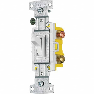 Hubbell Wiring Device-Kellems Toggle Switches, Switch Type: General Purpose, Switch Sequence: Off-On, Contact Form: SPDT, Actuator Type: Toggle, Horsepower (HP): 1, Terminal Type: Screw RS315W - 00795112