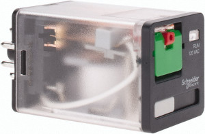 Schneider Electric 3 at 60 Hz VA Power Rating, Octal Electromechanical Plug-in General Purpose Relay 10 Amp at 277 VAC & 30 VDC, DPDT, 120 VAC, 35mm Wide x 56mm High x 35.4mm Deep RUMC21F7 - 69679686