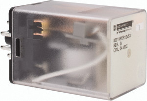 Square D 8 Pins, 1 hp at 277 Volt & 1/3 hp at 120 Volt, 3 VA Power Rating, Octal Electromechanical Plug-in General Purpose Relay 10 Amp at 250 VAC, DPDT, 24 VDC, 34.9mm Wide x 50.3mm High x 35.4mm Deep 8501KPDR12V53 - 69683027