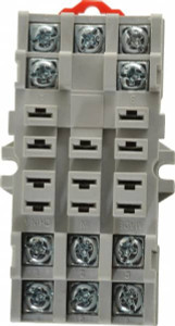 Eaton Cutler-Hammer 11 Pins, 300 VAC, 15 Amp, Square Relay Socket DIN Rail Mount, Panel Mount, Screw Clamp Terminal D5PA2-A2 - 03123346