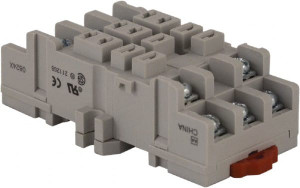 Square D 11 Pins, 300 VAC, 15 Amp (UL and CSA), Square Relay Socket DIN Rail Mount, Panel Mount, 2 Tiers, Screw Terminal 8501NR82B - 69682854