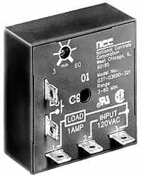 NCC 5 Pin, Time Delay Relay 1 at Resistive or Inductive Load Contact Amp, 120 VAC, On Board Trimpot Q3T-00060-321 - 54022579