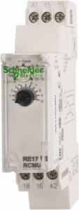 Schneider Electric 100 hr Delay, Multiple Range SPDT Time Delay Relay 8 Contact Amp, 24 VDC & 24 to 240 VAC, Selector Switch RE17RCMU - 92739184