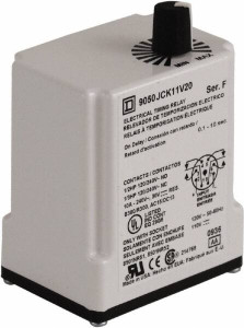 Square D DPDT Time Delay Relay 10 Contact Amp, 110 VDC & 120 VAC 9050JCK11V20 - 69674166
