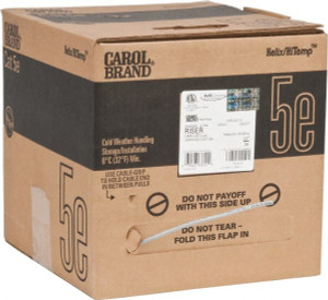 Made in USA Cat5e, 24 AWG, 4 Wires, Unshielded Network & Ethernet Cable Gray, Polyolefin, 1,000 ft. OAL CR5.A3.10 - 82430869
