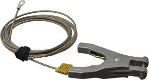 Hubbell 19 AWG, 10 Ft., Hand Clamp, Terminal, Grounding Cable with Clamps Noninsulated GCSP-HE-10 - 03383932