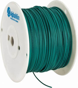 Alpha Wire 18 AWG, 1 Strand, 305 m OAL, Tinned Copper Hook Up Wire Green PVC Jacket, 0.072" Diam 3055/1 GR001 - 62129291