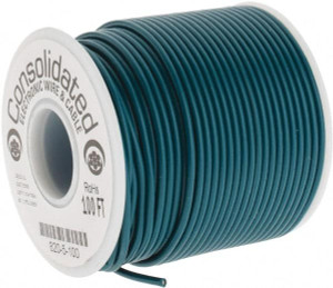 Made in USA 20 AWG, 10 Strand, 100 ft. OAL, Tinned Copper Hook Up Wire Green PVC Jacket, 0.07" Diam 820-5-100 - 78263811