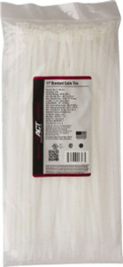 Made in USA 11-1/4" Long Natural (Color) Nylon Standard Cable Tie 50 Lb Tensile Strength, 1.32mm Thick, 77.78mm Max Bundle Diam AL-11-50-9 -C - 04874715
