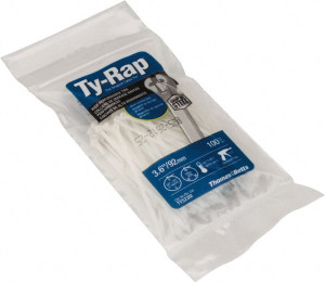 Thomas & Betts 3.62" Long Natural (Color) Nylon Standard Cable Tie 18 Lb Tensile Strength, 0.75mm Thick, 16mm Max Bundle Diam TY523M - 54065842