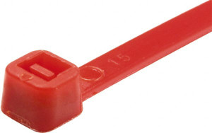 Value Collection 8" Long Red Nylon Standard Cable Tie 50 Lb Tensile Strength, 54mm Max Bundle Diam TSL-200-S-YR-M - 68951250