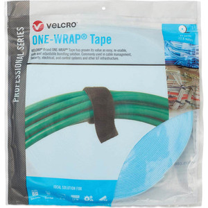 Velcro Cable Ties, Cable Tie Type: Reusable Cable Tie, Material: Hook and Loop, Color: Fiber Optic Teal, Overall Length (Feet): 75, Overall Length (Decimal Inch): 300.00000, Maximum Bundle Diameter (Inch): 1 30977 - 16427296