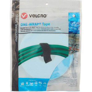 Velcro Cable Ties, Cable Tie Type: Reusable Cable Tie, Material: Hook and Loop, Color: Fiber Optic Teal, Overall Length (Feet): 15, Overall Length (Decimal Inch): 180.00000, Maximum Bundle Diameter (Inch): 0.75 31294 - 16427403