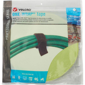 Velcro Cable Ties, Cable Tie Type: Reusable Cable Tie, Material: Hook and Loop, Color: OM5 Green, Overall Length (Feet): 75, Overall Length (Decimal Inch): 300.00000, Maximum Bundle Diameter (Inch): 1 30943 - 16427502