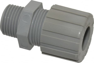 Hubbell Wiring Device-Kellems 0.38 to 0.5" Liquidtight Straight Strain Relief Cord Grip 1/2 NPT, Nylon SHC1023CR - 54032859