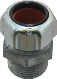 Thomas & Betts 0.625 to 0.75" Liquidtight Straight Strain Relief Cord Grip 3/4 NPT, 1-3/4" OAL, Zinc 2535 - 54059886