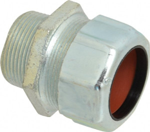 Thomas & Betts 1.375 to 1.485" Liquidtight Straight Strain Relief Cord Grip 1-1/4 NPT, 2-1/2" OAL, Iron & Zinc 2557 - 54116470