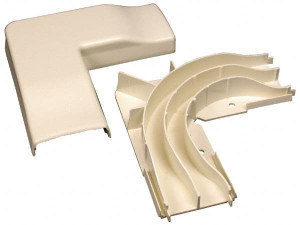 Legrand Wiremold 4-3/16 Inch Long, Raceway Elbow End 90°, Ivory, For Use with Wiremold 2300 Series Raceways 2311 - 64149081