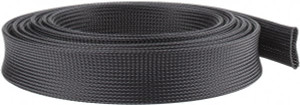 Techflex Black Braided Expandable Cable Sleeve 10 ft. Coil Length, -103 to 257°F CCP1.25BK10 - 03080306
