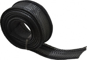 Techflex Black Braided Cable Sleeve 10 ft. Coil Length, -103 to 257°F FWN0.50BK10 - 03079514