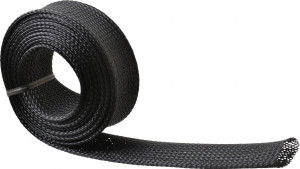 Techflex Black Braided Expandable Cable Sleeve 10 ft. Coil Length, -103 to 257°F PTN1.25BK10 - 03080124
