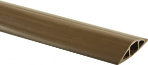 Hubbell Wiring Device-Kellems 1 Channel, 5 Ft Long, 1/2" Max Compatible Cable Diam, Brown PVC On Floor Cable Cover 3" Overall Width x 3/4" Overall Height, 3/4" Channel Width x 1/2" Channel Height FT3BR5 - 51340024