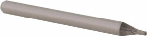 Accupro 0.0394" Diam, 0.058" LOC, 4 Flute Solid Carbide Ball End Mill Uncoated, Single End, 1-1/2" OAL, 1/8" Shank Diam, Spiral Flute AP61727798 - 61727798