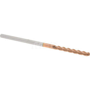 Accupro 1/8" Diam, 1" LOC, 3 Flute Solid Carbide Ball End Mill TiCN Finish, Single End, 3" OAL, 1/8" Shank Diam, Spiral Flute 12184461 - 60338746