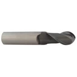 Accupro 1/2" Diam, 1" LOC, 2 Flute Solid Carbide Ball End Mill nACRo Finish, Single End, 4" OAL, 1/2" Shank Diam, Spiral Flute 12179149 - 62917844