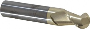 Accupro 3/4" Diam, 1" LOC, 2 Flute Solid Carbide Ball End Mill ZrN Finish, Single End, 4" OAL, 3/4" Shank Diam, Spiral Flute 25075016BNC5 - 01150978
