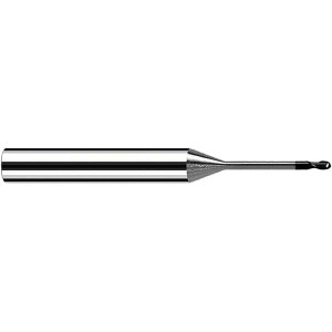 Fraisa 0.5mm Diam, 0.5mm LOC, 2 Flute Solid Carbide Ball End Mill Diaplus Finish, Single End, 57mm OAL, 6mm Shank Diam, Ball Flute B6070050 - 69448801