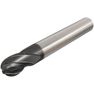 Iscar 3mm Diam, 5mm LOC, 4 Flute Solid Carbide Ball End Mill TiAlN Finish, Single End, 38mm OAL, 3mm Shank Diam, Spiral Flute 5620659 - 68780998