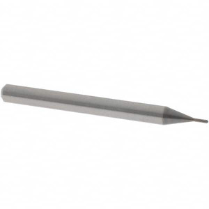 OSG 0.8mm Diam, 0.5mm LOC, 2 Flute Solid Carbide Ball End Mill WXL Finish, Single End, 45mm OAL, 4mm Shank Diam, Spiral Flute 3110830 - 91704627