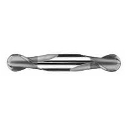 KYOCERA SGS 9/64" Diam, 5/16" LOC, 2 Flute Solid Carbide Ball End Mill AlTiN Finish, Double End, 2" OAL, 3/16" Shank Diam, Spiral Flute 31344 - 05837208