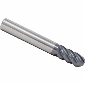 KYOCERA SGS Ball End Mills, Mill Diameter (Inch): 1/4, Mill Diameter (Decimal Inch): 0.2500, Number of Flutes: 5, Length of Cut (Inch): 3/4, Length of Cut (Decimal Inch): 0.7500, Material: Solid Carbide 32500 - 10596062
