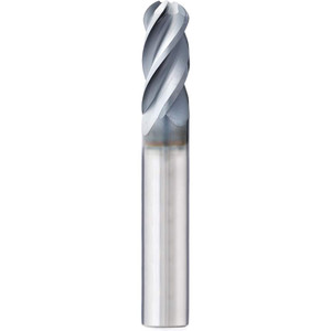 Supermill Ball End Mills, Mill Diameter (Inch): 1/2, Mill Diameter (Decimal Inch): 0.5000, Number of Flutes: 4, Length of Cut (Inch): 1-1/2, Length of Cut (Decimal Inch): 1.5000, Material: Solid Carbide XPVB500L - 14763254
