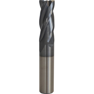 Accupro 5/8" Diam 4 Flute Carbide 0.09" Corner Radius End Mill AlCrTiN Finish, 3-1/2" OAL, 1-1/4" LOC, 5/8" Shank Diam, Variable° Helix, RH Cut, RH Flute, Centercutting 6504376 - 96900378