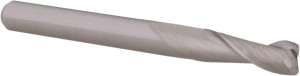Accupro 3/16" Diam 2 Flute Solid Carbide 0.03" Corner Radius End Mill Uncoated, 2" OAL, 5/8" LOC, 3/16" Shank Diam, 30° Helix, RH Cut, RH Flute, Centercutting 6503560 - 62754601