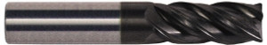 Accupro 4mm Diam 4 Flute Solid Carbide 0.0098" Chamfer Width Corner Chamfer End Mill AlTiN Finish, 60mm OAL, 12mm LOC, 4mm Shank Diam, Variable° Helix, RH Cut, RH Flute, Centercutting 446MM01575C11 - 44863611