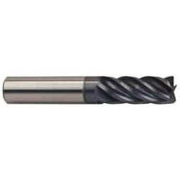 Accupro 1/2" Diam 5 Flute Solid Carbide 0.02" Corner Radius End Mill AlTiN Finish, 3" OAL, 1-1/4" LOC, 1/2" Shank Diam, 37° Helix, RH Cut, RH Flute, Centercutting 537-5000-020C11 - 87659595