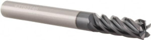 Accupro 1/2" Diam 5 Flute Solid Carbide 0.02" Corner Radius End Mill AlTiN Finish, 3" OAL, 1-1/4" LOC, 1/2" Shank Diam, Variable° Helix, RH Cut, RH Flute, Centercutting 5465000020C11 - 43163278