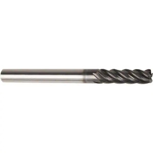 ARCH ATS 1/8" Diam 5 Flute Solid Carbide 0.015" Corner Radius End Mill AlCrN Finish, 1-1/2" OAL, 1/2" LOC, 1/8" Shank Diam, VariableB0 Helix, RH Cut, RH Flute, Centercutting 700-1250-015 - 57469926