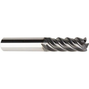ARCH ATS 3/8" Diam 5 Flute Solid Carbide 0.02" Corner Radius End Mill AlCrN Finish, 2-1/2" OAL, 1" LOC, 3/8" Shank Diam, Variable° Helix, RH Cut, RH Flute, Centercutting 741-3750-020 - 57469868
