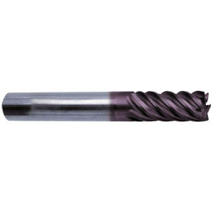 Guhring 3/16" Diam 5 Flute Solid Carbide 0.002" Chamfer Width Corner Chamfer End Mill FIREX Finish, 2" OAL, 5/8" LOC, 3/16" Shank Diam, 45° Helix, RH Cut, RH Flute, Centercutting 9042630047600 - 89477079