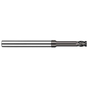 Harvey Tool 1/8" Diam 4 Flute Solid Carbide 1/64" Corner Radius CVD Finish, 2-1/2" OAL, 3/16" LOC, 1/8" Shank Diam, RH Cut, RH Flute, Centercutting, 5/8" Extended Reach 66208 - 40737033